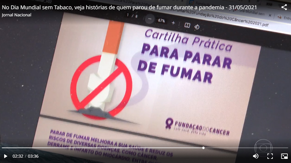 Cartilha anti-fumo Fundação do Câncer